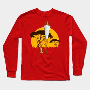 Ouch giraffe Long Sleeve T-Shirt